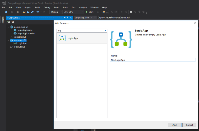 1AddLogicApp